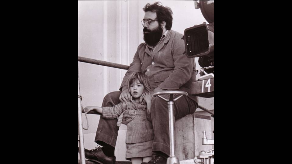 Sofia und Francis Ford Coppola bei den Dreharbeiten
