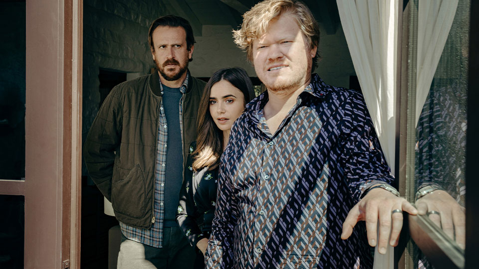 Niemand (Jason Segel), die Ehefrau (Lily Collins) und der Ceo (Jesse Plemons)