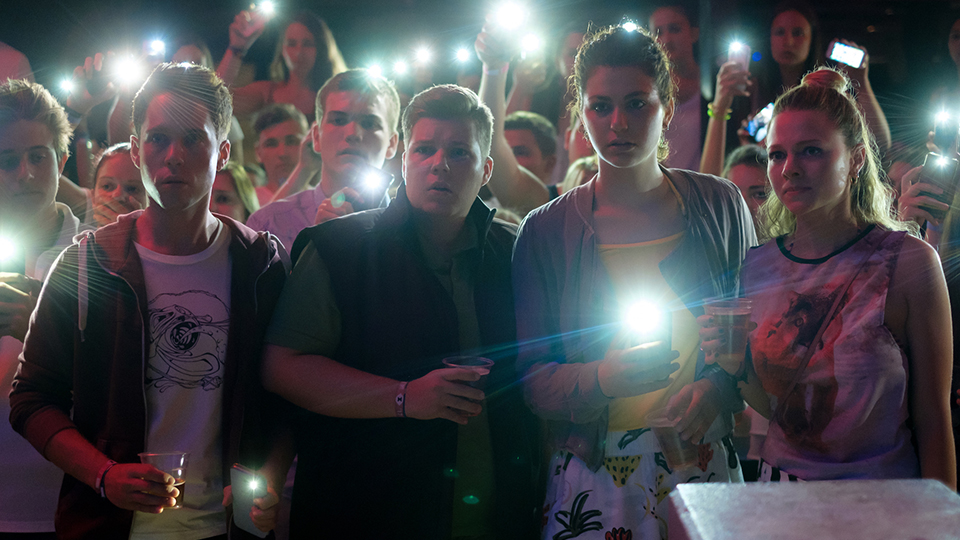 Bogi (Markus Freistätter), Luki (Thomas Otrok), Julia (Elisabeth Wabitsch) und Jessica (Antonia Moretti)