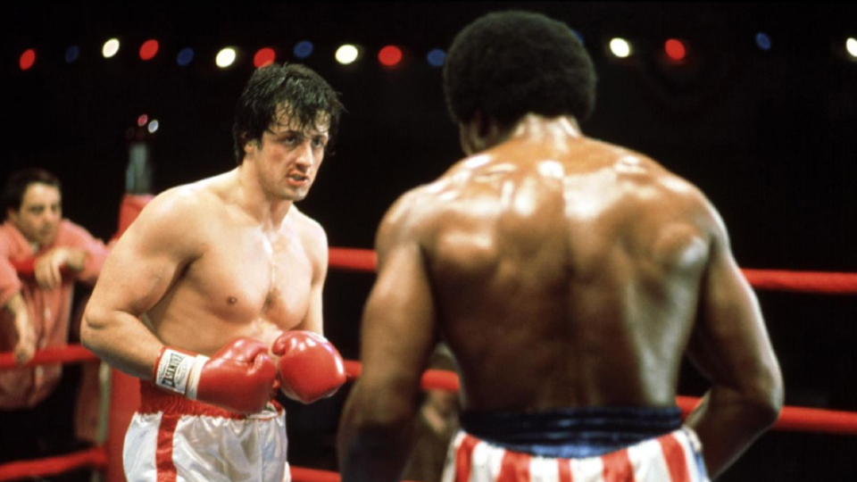 Rocky (Sylvester Stallone) & Apollo (Carl Weathers)