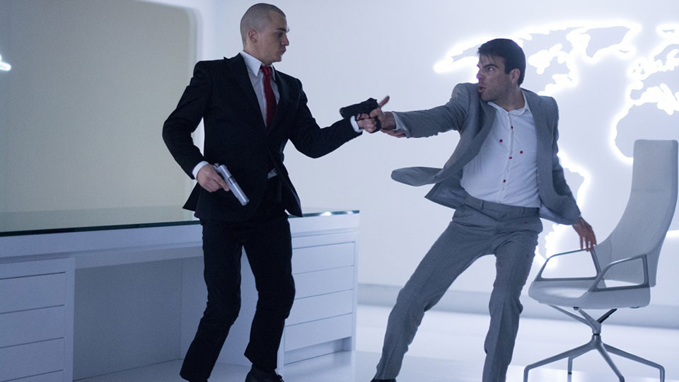 Agent 47 (Rubert Friend), John Smith (Zachary Quinto)